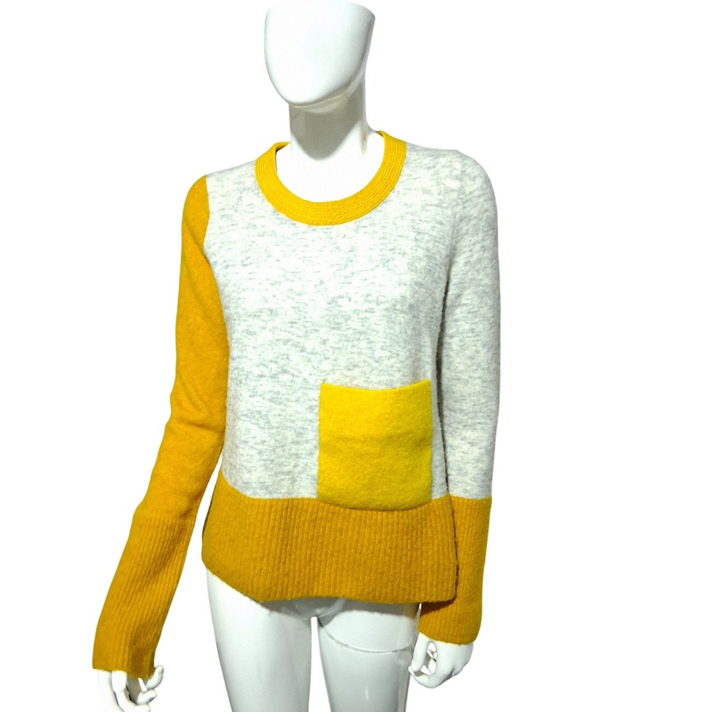 COS Womens size XS Wool Colorblock Academia Casual Grunge Ribbed Preppy Sweater‎